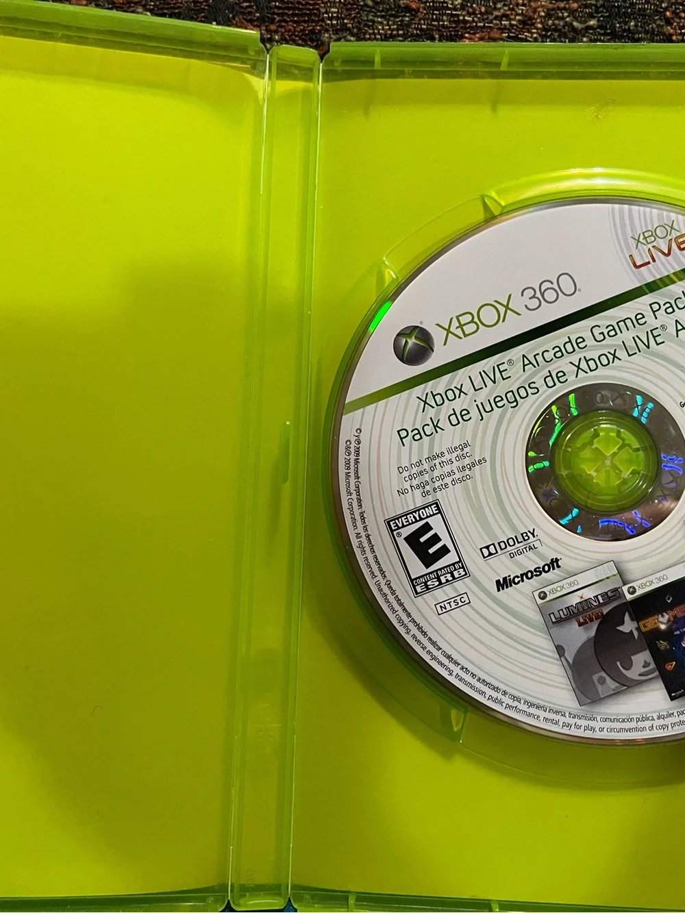 Microsoft Xbox 360 Arcade Game Pack - Green Case